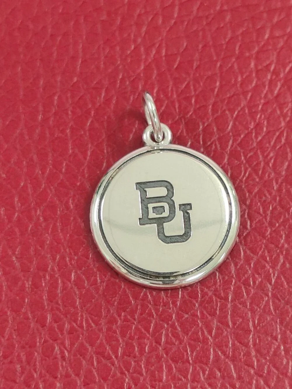 James Avery Baylor University Disc Charm Sterling Silver with box